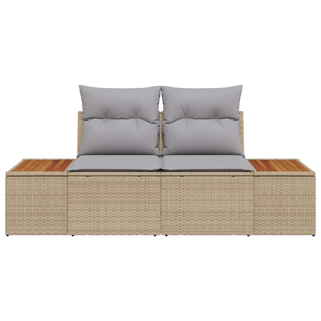 Tuinbank Beige 184 x 62 x 85cm poly rattan is nu te koop bij PeponiXL, paradijselijk wonen!
