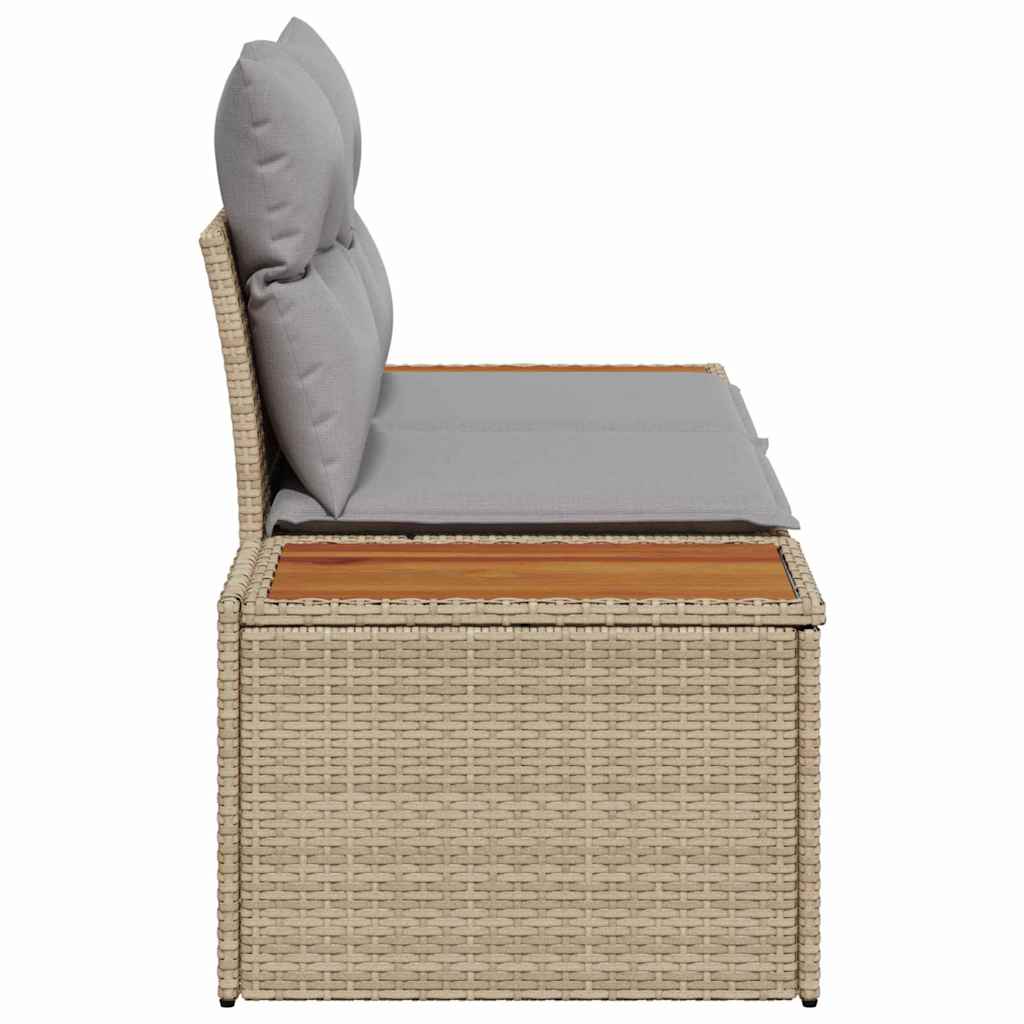 Tuinbank Beige 184 x 62 x 85cm poly rattan is nu te koop bij PeponiXL, paradijselijk wonen!