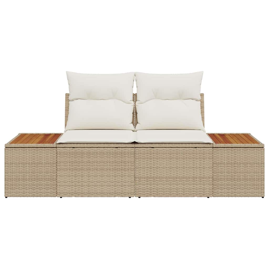 Tuinbank Beige 184 x 62 x 85cm poly rattan is nu te koop bij PeponiXL, paradijselijk wonen!