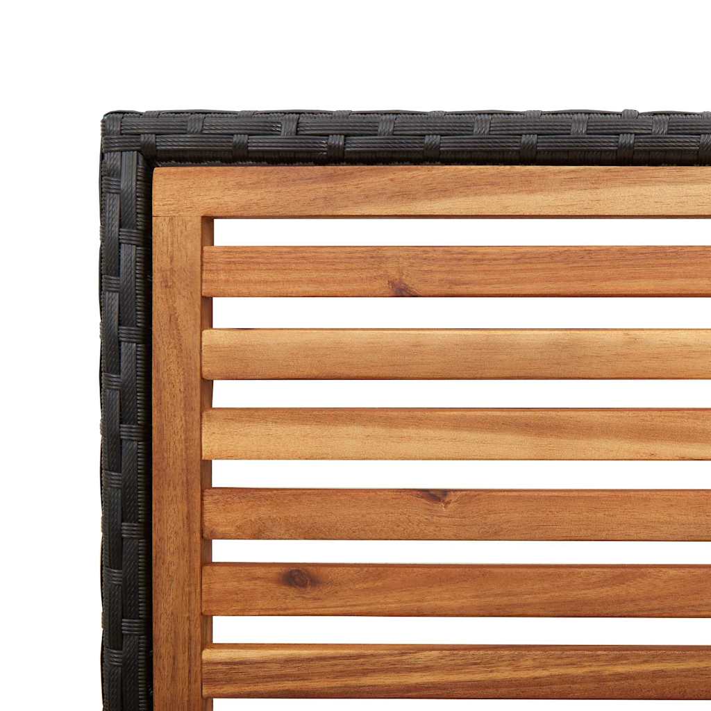 Tuinstapelstoelen 2 pcs Bruin en zwart 54 x 56 x 90 cm is nu te koop bij PeponiXL, paradijselijk wonen!