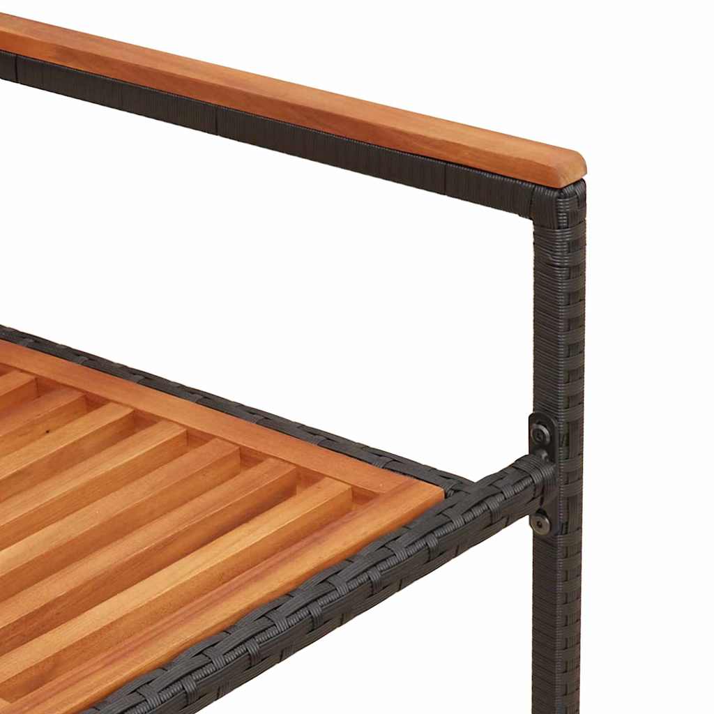 Tuinstapelstoelen 2 pcs Bruin en zwart 54 x 56 x 90 cm is nu te koop bij PeponiXL, paradijselijk wonen!