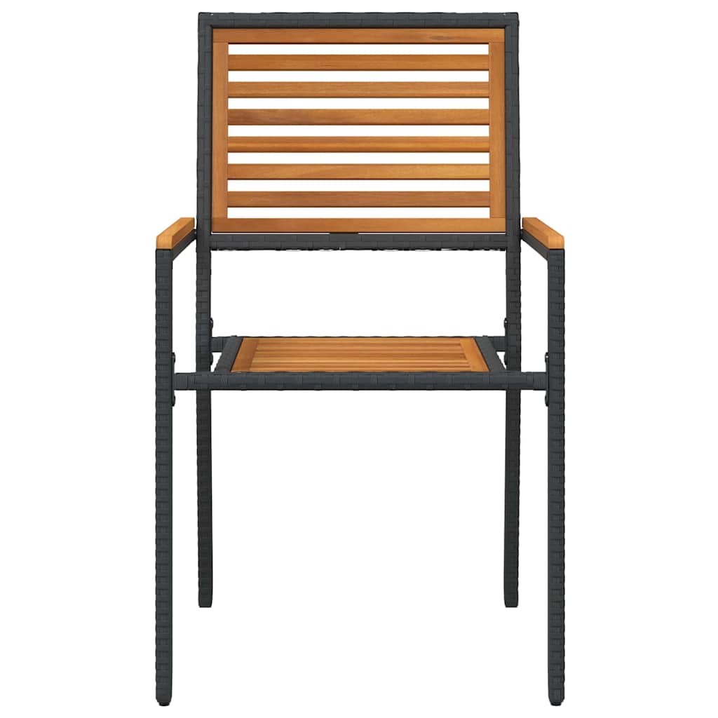 Tuinstapelstoelen 2 pcs Bruin en zwart 54 x 56 x 90 cm is nu te koop bij PeponiXL, paradijselijk wonen!