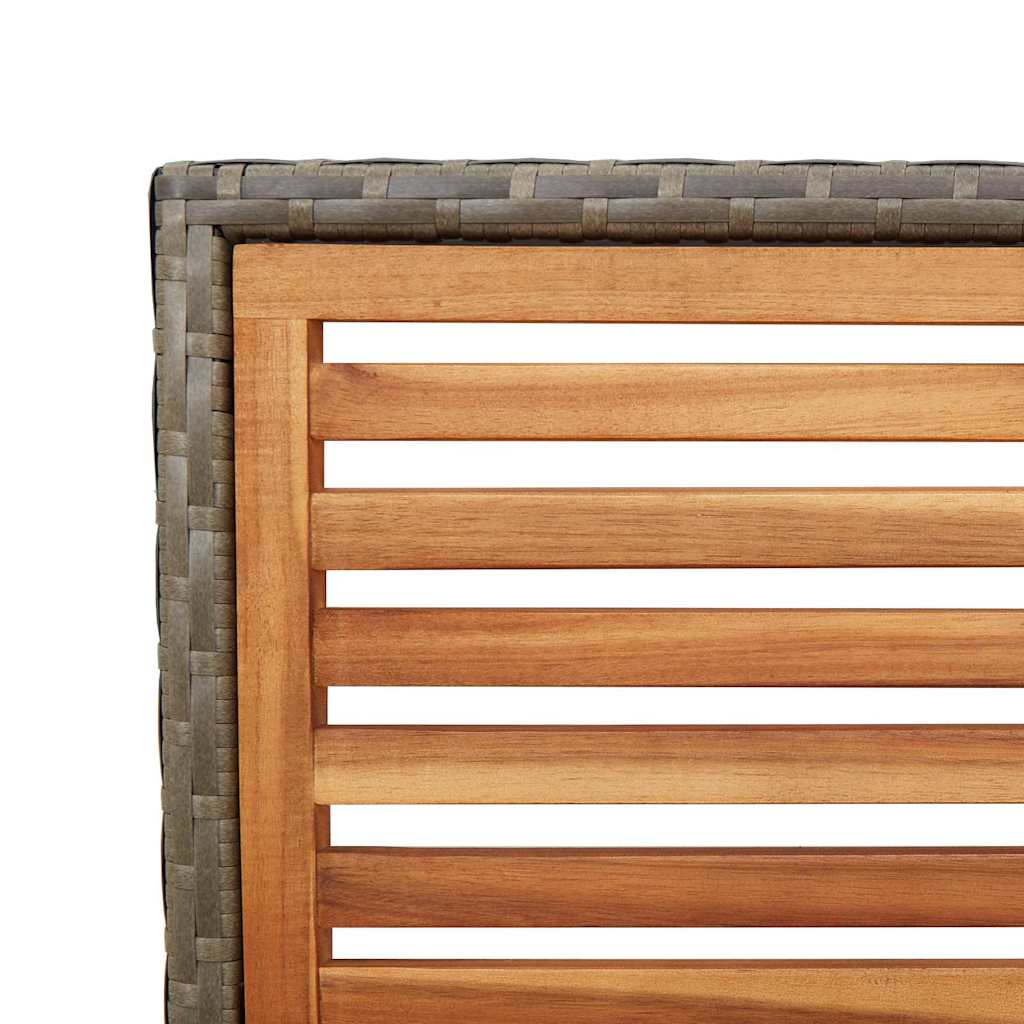 Tuinstapelstoelen 2 pcs Bruin en Grijs 54 x 56 x 90 cm is nu te koop bij PeponiXL, paradijselijk wonen!