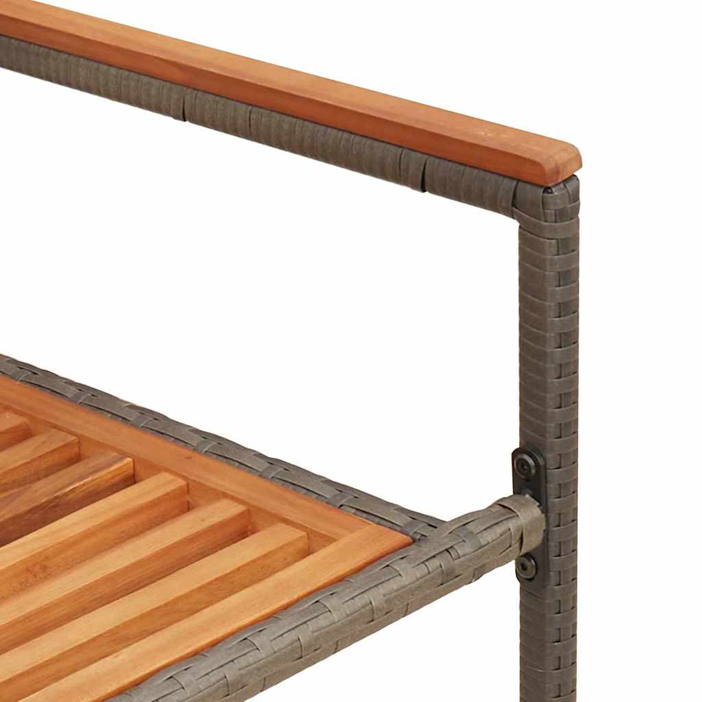 Tuinstapelstoelen 2 pcs Bruin en Grijs 54 x 56 x 90 cm is nu te koop bij PeponiXL, paradijselijk wonen!