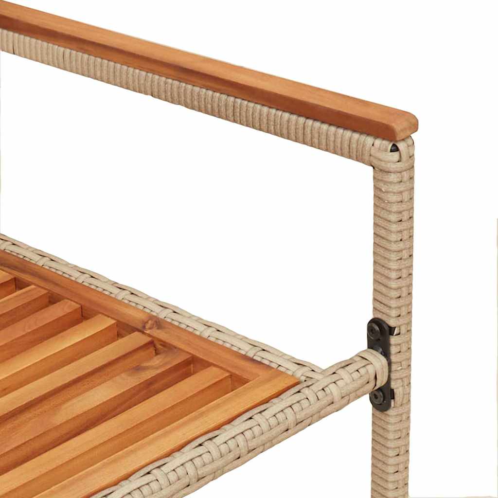 Tuinstapelstoelen 2 pcs Bruin en beige 54 x 56 x 90 cm is nu te koop bij PeponiXL, paradijselijk wonen!
