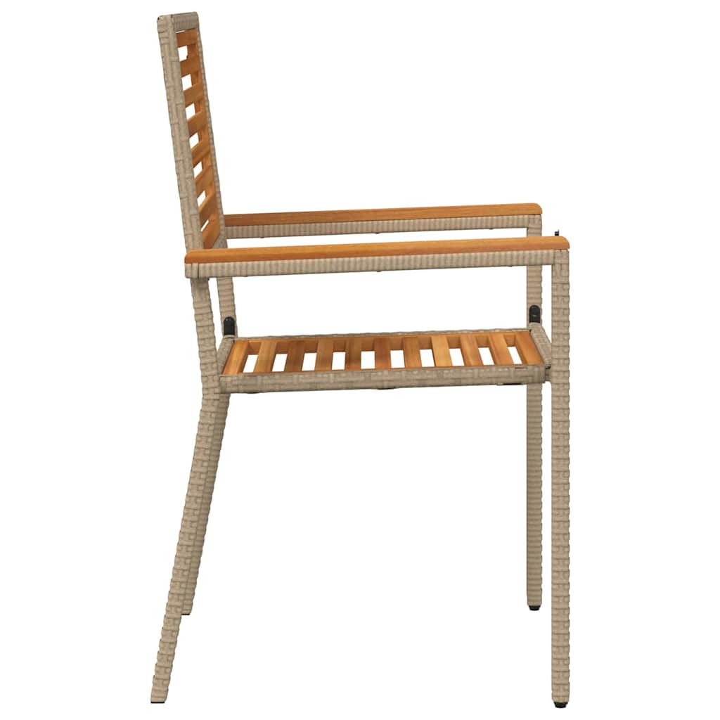 Tuinstapelstoelen 2 pcs Bruin en beige 54 x 56 x 90 cm is nu te koop bij PeponiXL, paradijselijk wonen!