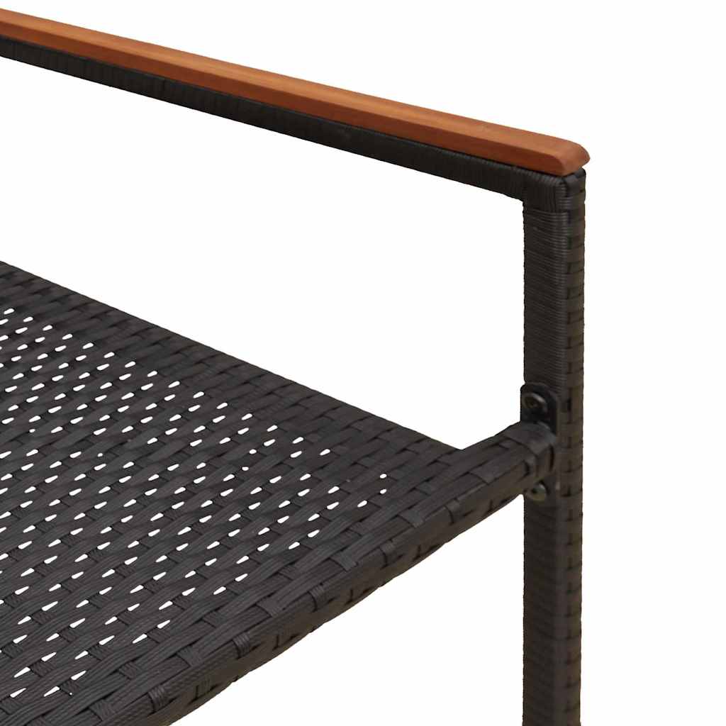 Tuinstapelstoelen 2 pcs Zwart en Bruin 54 x 56 x 90 cm is nu te koop bij PeponiXL, paradijselijk wonen!