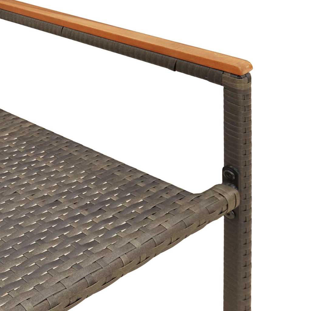 Tuinstapelstoelen 2 pcs Grijs en Bruin is nu te koop bij PeponiXL, paradijselijk wonen!