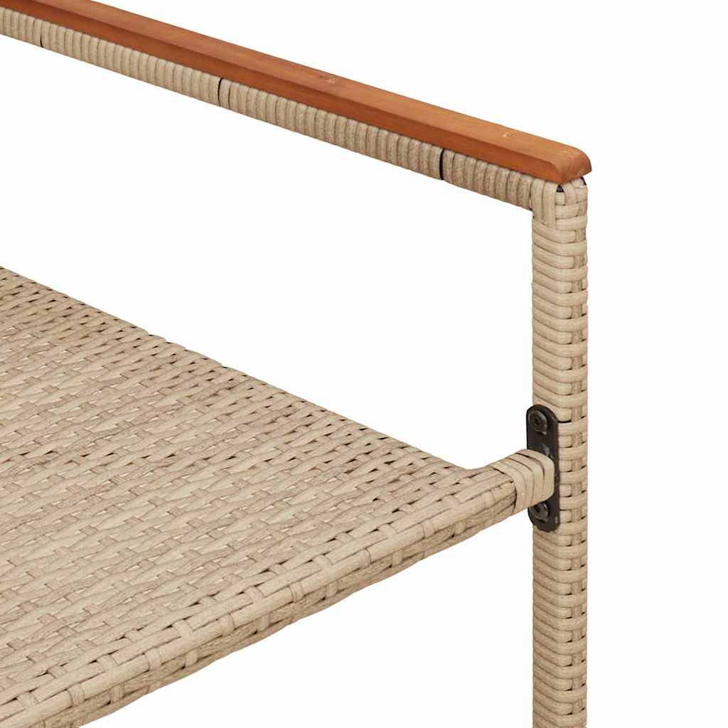 Tuinstapelstoelen 2 pcs Crème en bruin 54 x 56 x 90 cm is nu te koop bij PeponiXL, paradijselijk wonen!