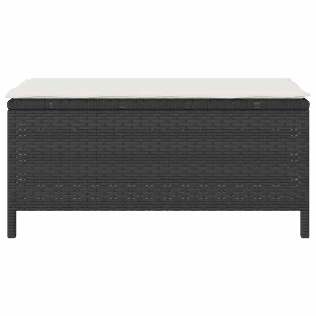 Tuin eettafelset Zwart poly rattan is nu te koop bij PeponiXL, paradijselijk wonen!