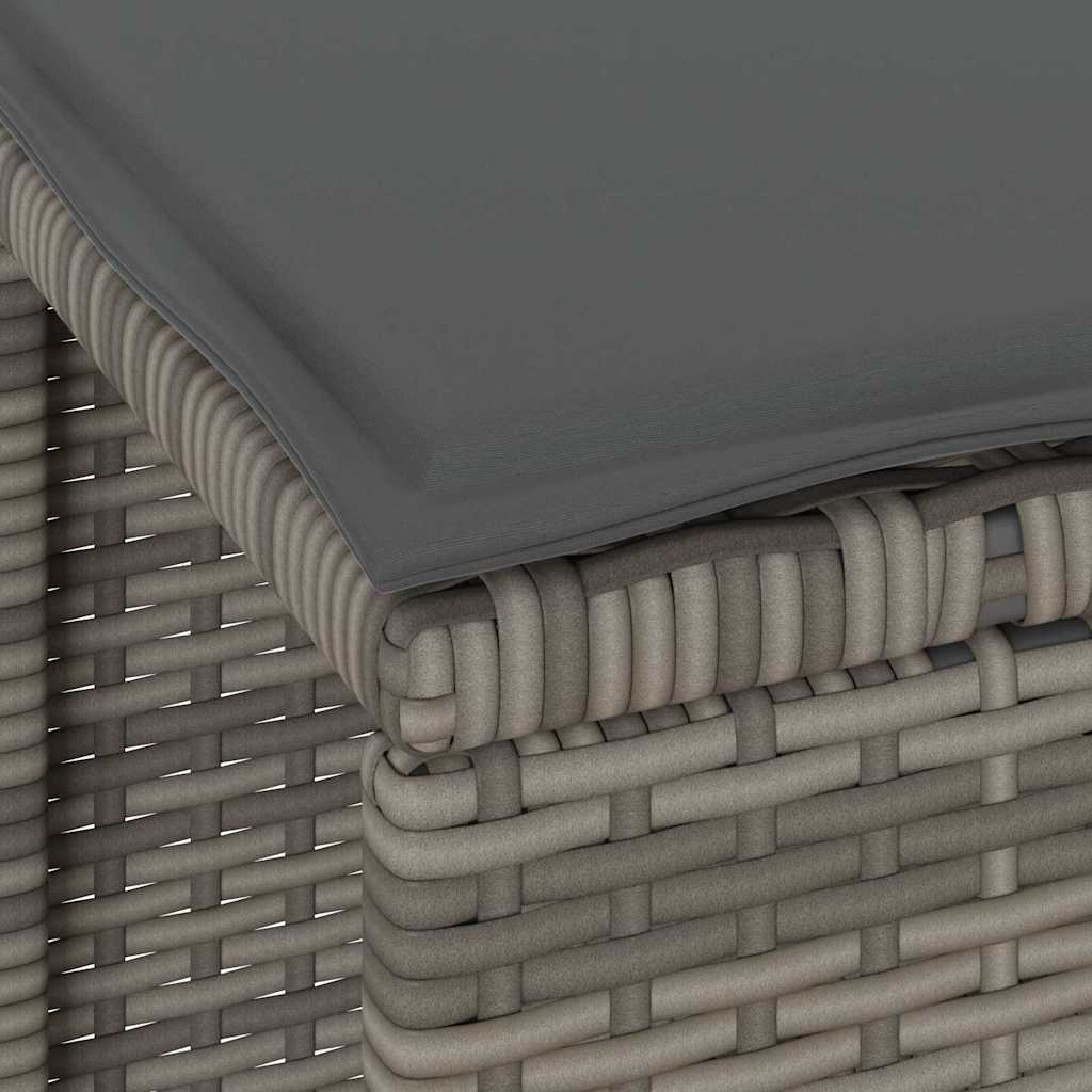 Tuin eettafelset Grijs poly rattan is nu te koop bij PeponiXL, paradijselijk wonen!