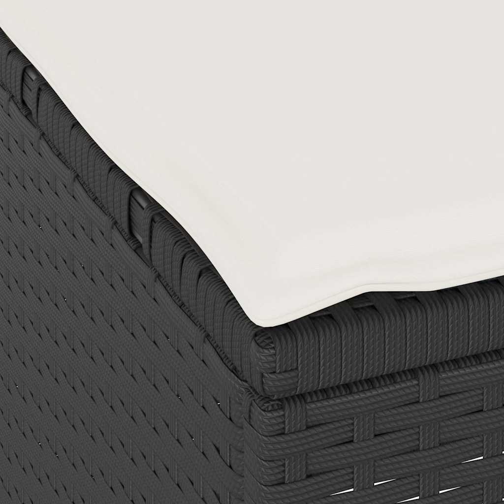 Tuin eettafelset Zwart poly rattan is nu te koop bij PeponiXL, paradijselijk wonen!