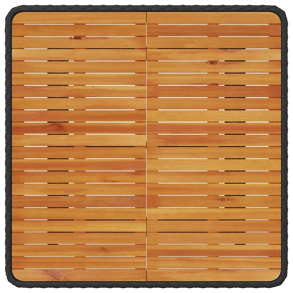 Tuin eettafelset Zwart poly rattan is nu te koop bij PeponiXL, paradijselijk wonen!