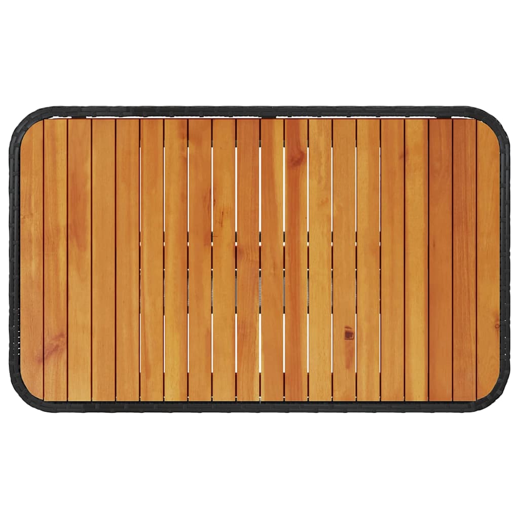 Tuin eettafelset Zwart poly rattan is nu te koop bij PeponiXL, paradijselijk wonen!