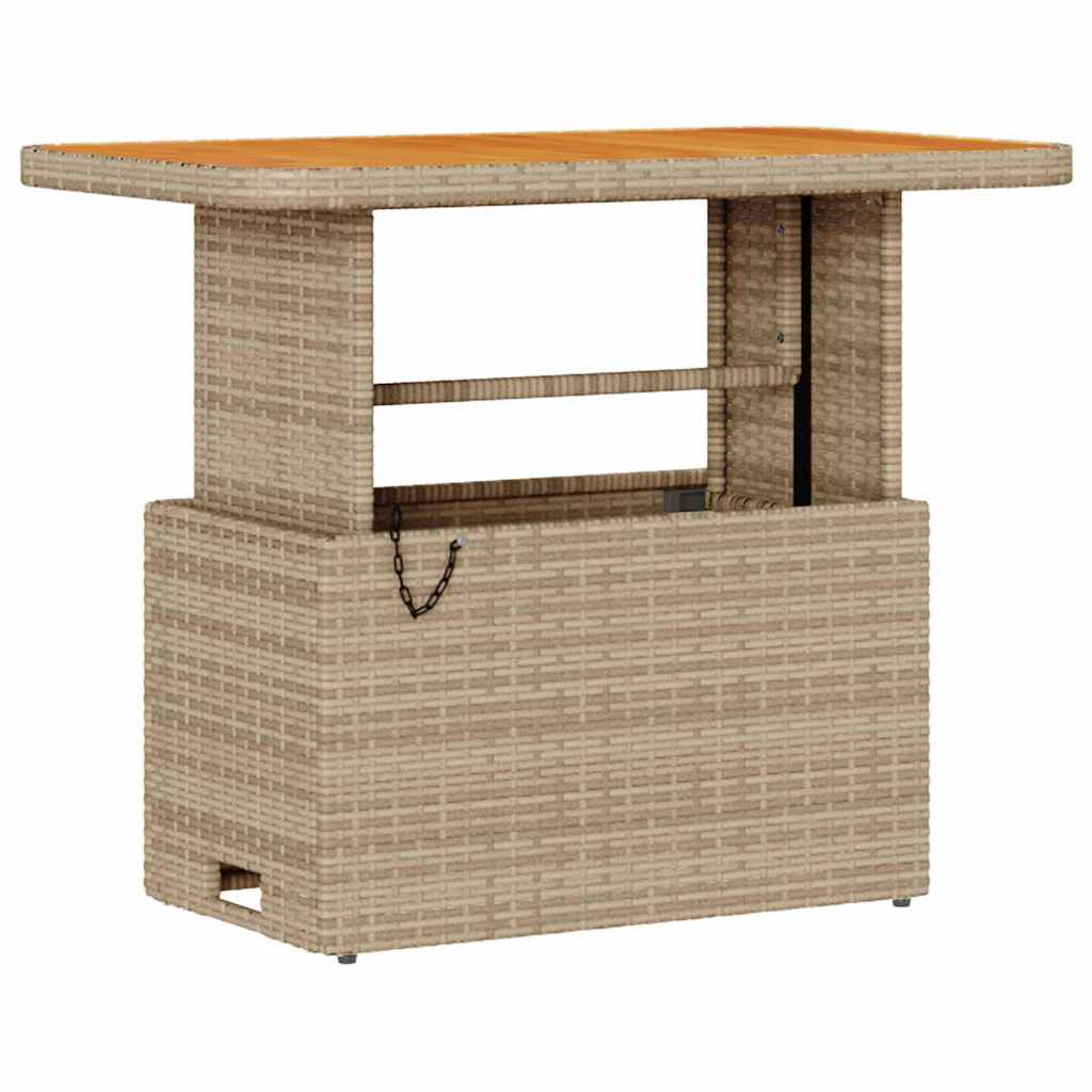 Tuin eettafelset Beige poly rattan is nu te koop bij PeponiXL, paradijselijk wonen!