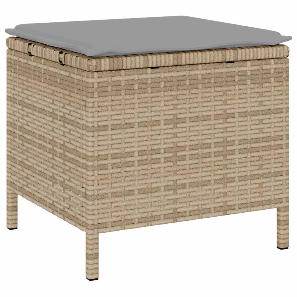 Tuin eettafelset Beige poly rattan is nu te koop bij PeponiXL, paradijselijk wonen!