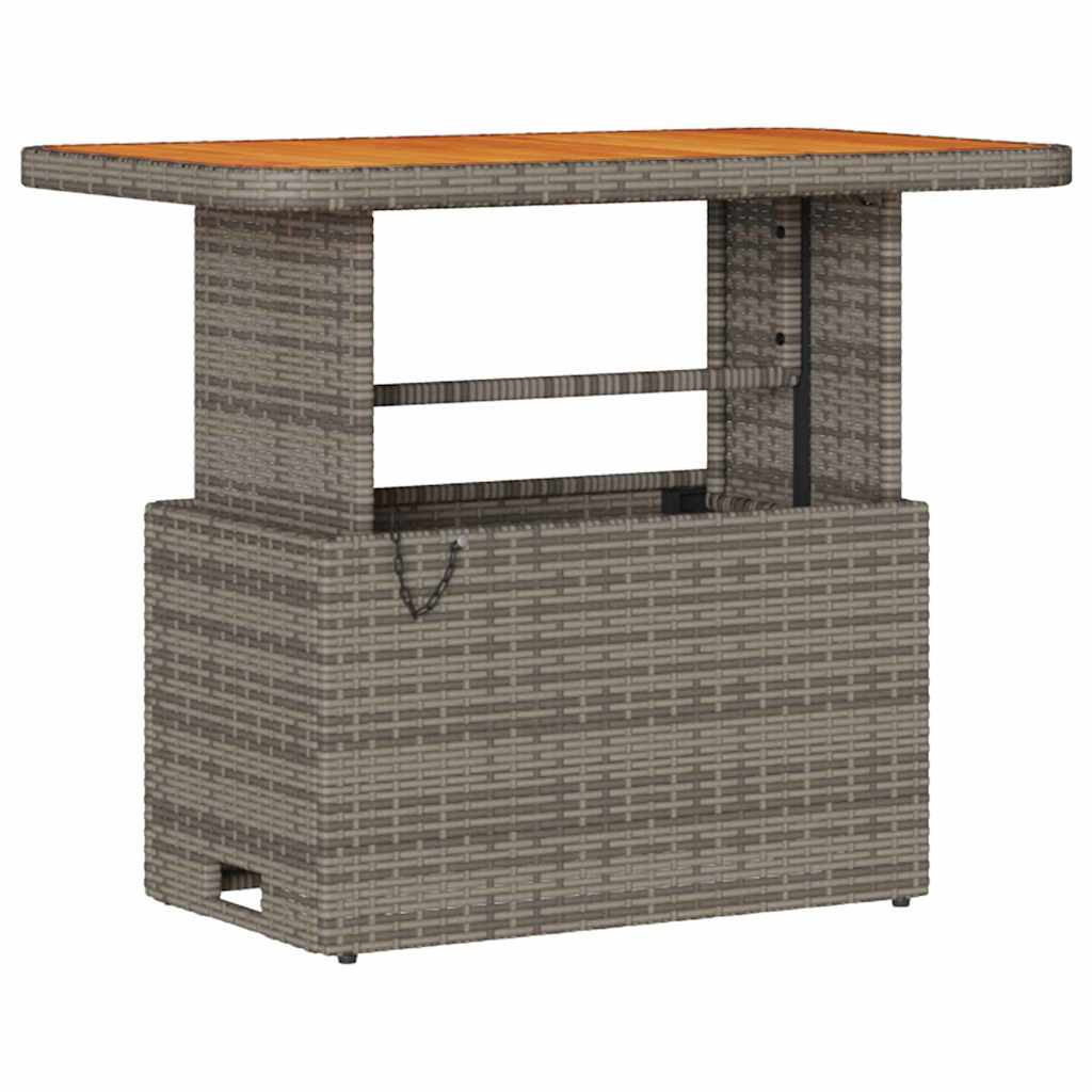 Tuin eettafelset Grijs poly rattan is nu te koop bij PeponiXL, paradijselijk wonen!