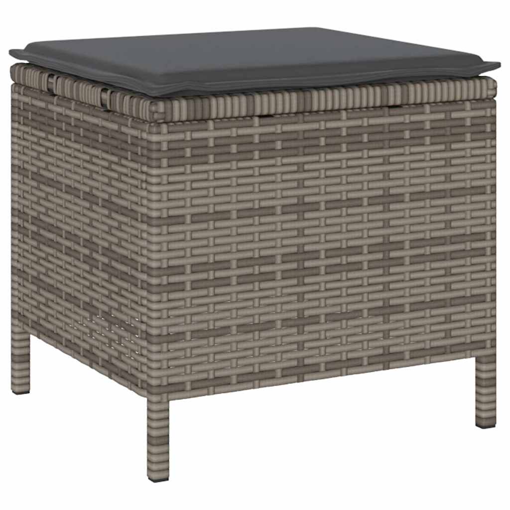 Tuin eettafelset Grijs poly rattan is nu te koop bij PeponiXL, paradijselijk wonen!