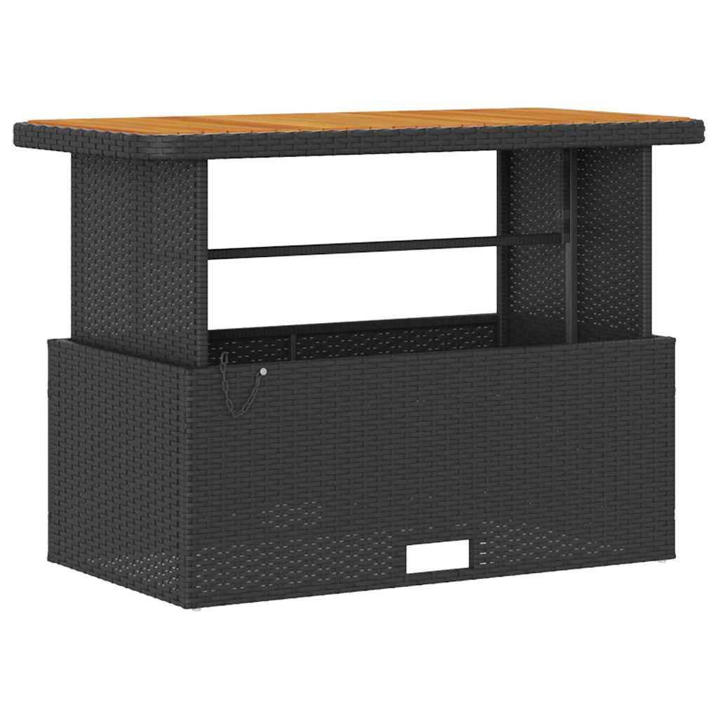 Tuin eettafelset Zwart poly rattan is nu te koop bij PeponiXL, paradijselijk wonen!