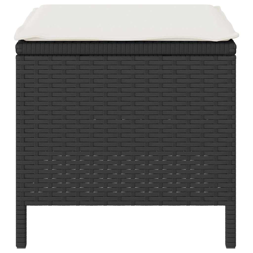Tuin eettafelset Zwart poly rattan is nu te koop bij PeponiXL, paradijselijk wonen!