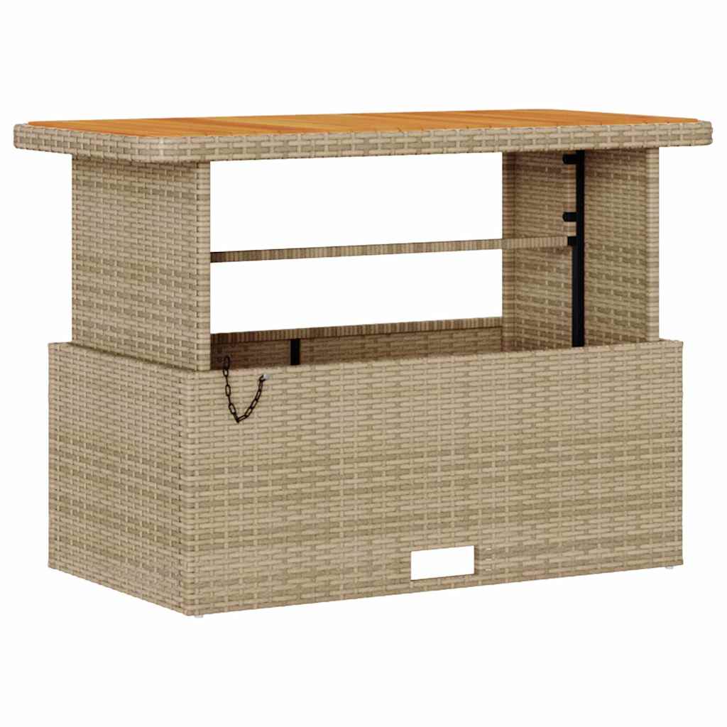 Tuin eettafelset Beige poly rattan is nu te koop bij PeponiXL, paradijselijk wonen!