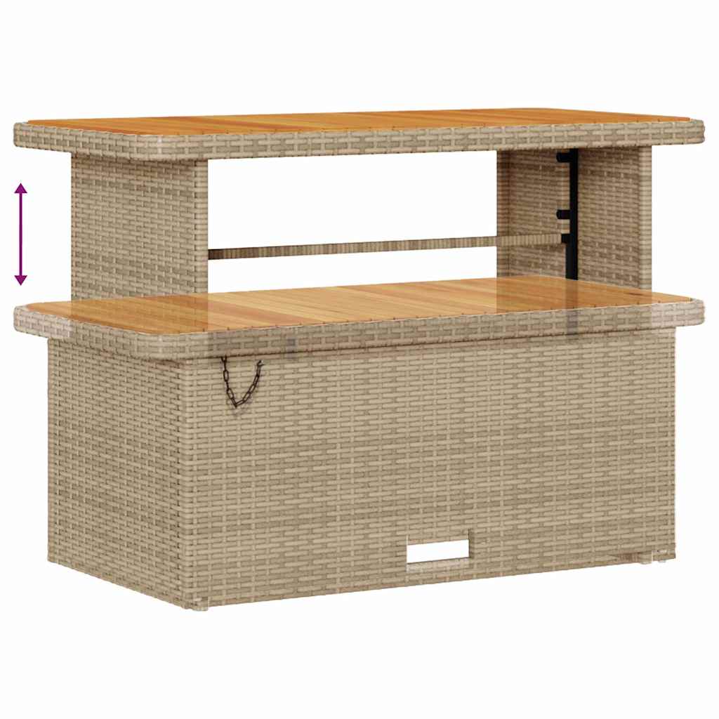 Tuin eettafelset Beige poly rattan is nu te koop bij PeponiXL, paradijselijk wonen!
