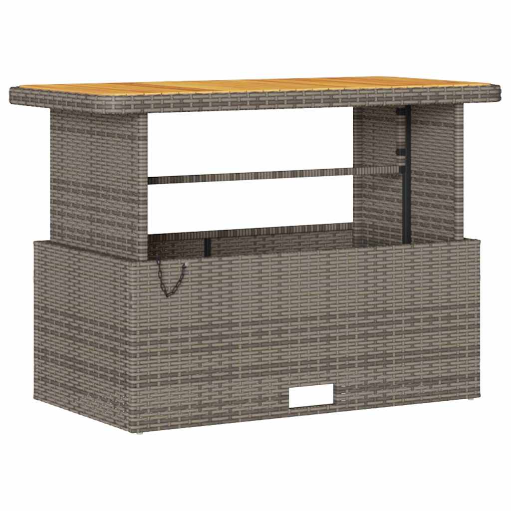 Tuin eettafelset Grijs poly rattan is nu te koop bij PeponiXL, paradijselijk wonen!