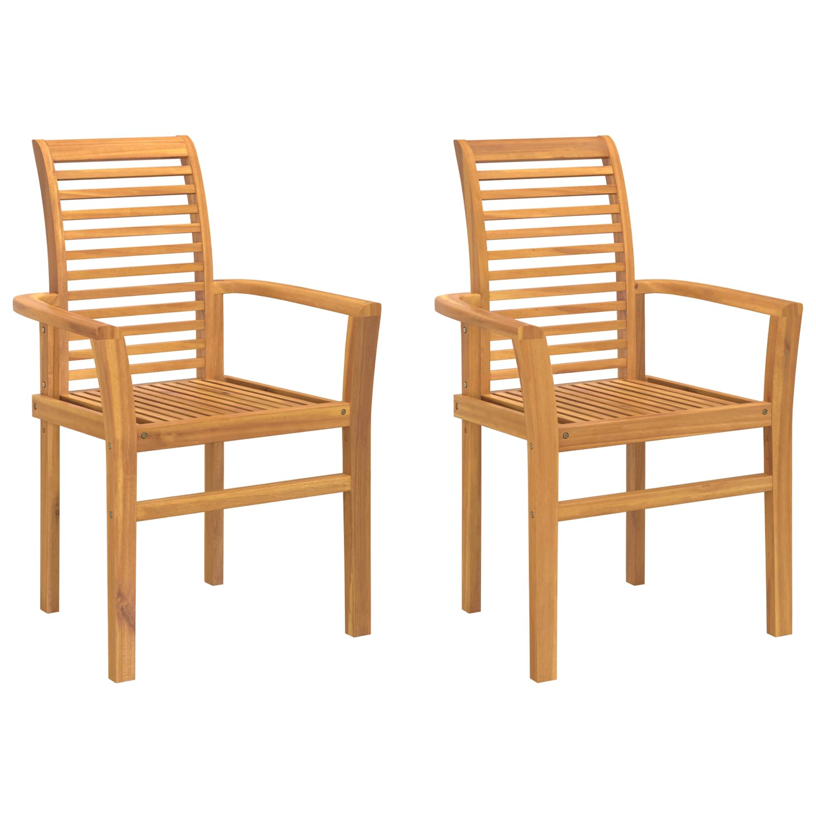 Eetkamerstoel 2 pcs Bruin 62 x 55 x 94 cm Massief Teakhout is nu te koop bij PeponiXL, paradijselijk wonen!