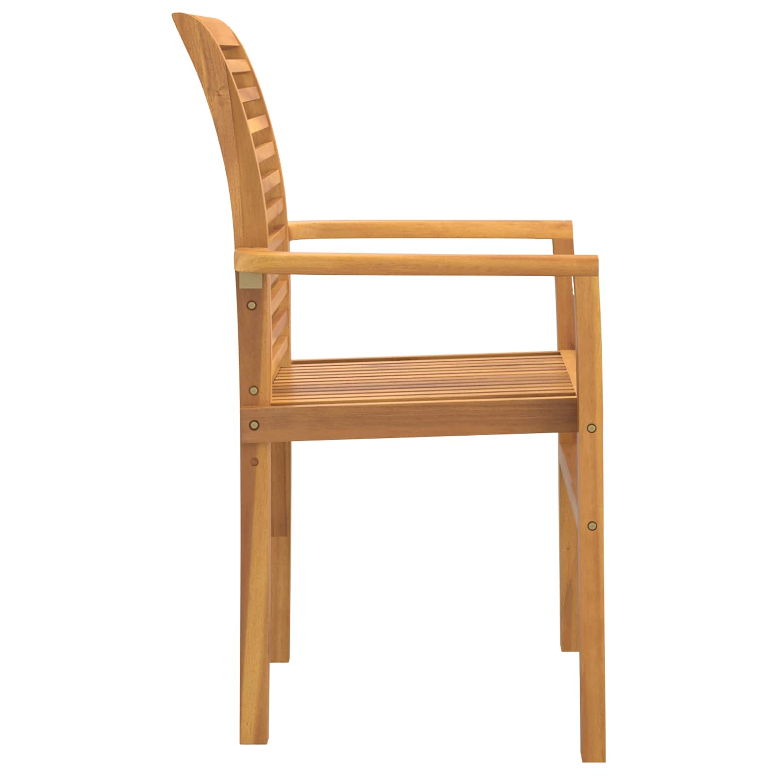Eetkamerstoel 4 pcs Bruin 62 x 55 x 94 cm Massief Teakhout is nu te koop bij PeponiXL, paradijselijk wonen!
