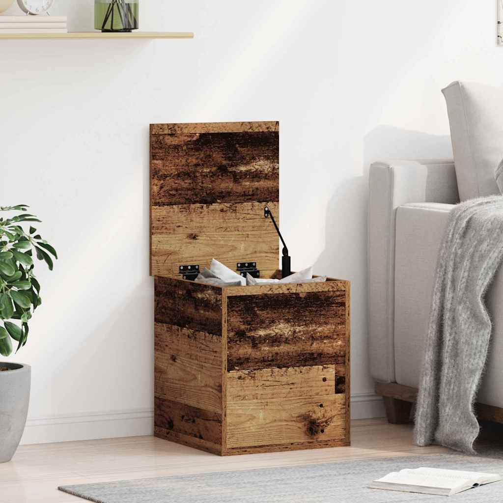 Opslagdoos met opslag Oud Hout 40 x 42 x 46 cm Bewerkt hout is nu te koop bij PeponiXL, paradijselijk wonen!