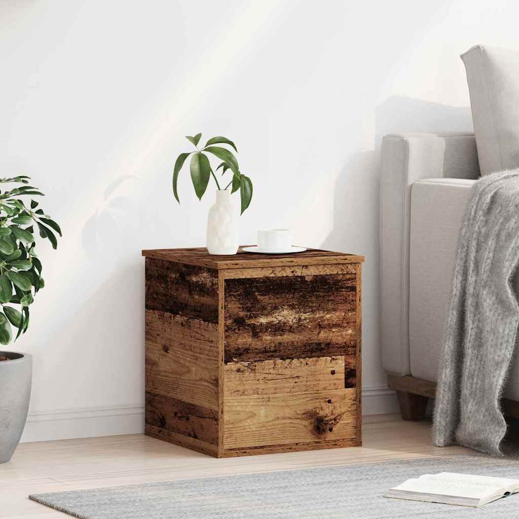 Opslagdoos met opslag Oud Hout 40 x 42 x 46 cm Bewerkt hout is nu te koop bij PeponiXL, paradijselijk wonen!