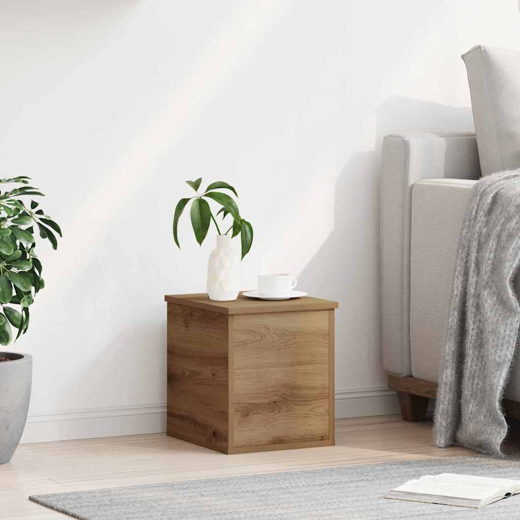 Opslagdoos Artisan Eiken 30 x 35 x 35 cm Bewerkt hout is nu te koop bij PeponiXL, paradijselijk wonen!