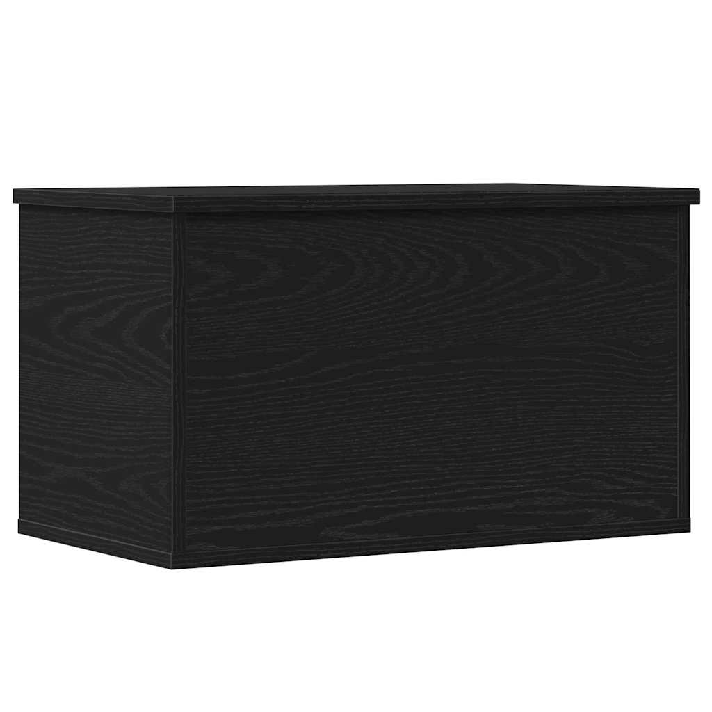 Opslagdoos met opslag Zwart Eiken 60 x 35 x 35 cm Bewerkt hout is nu te koop bij PeponiXL, paradijselijk wonen!