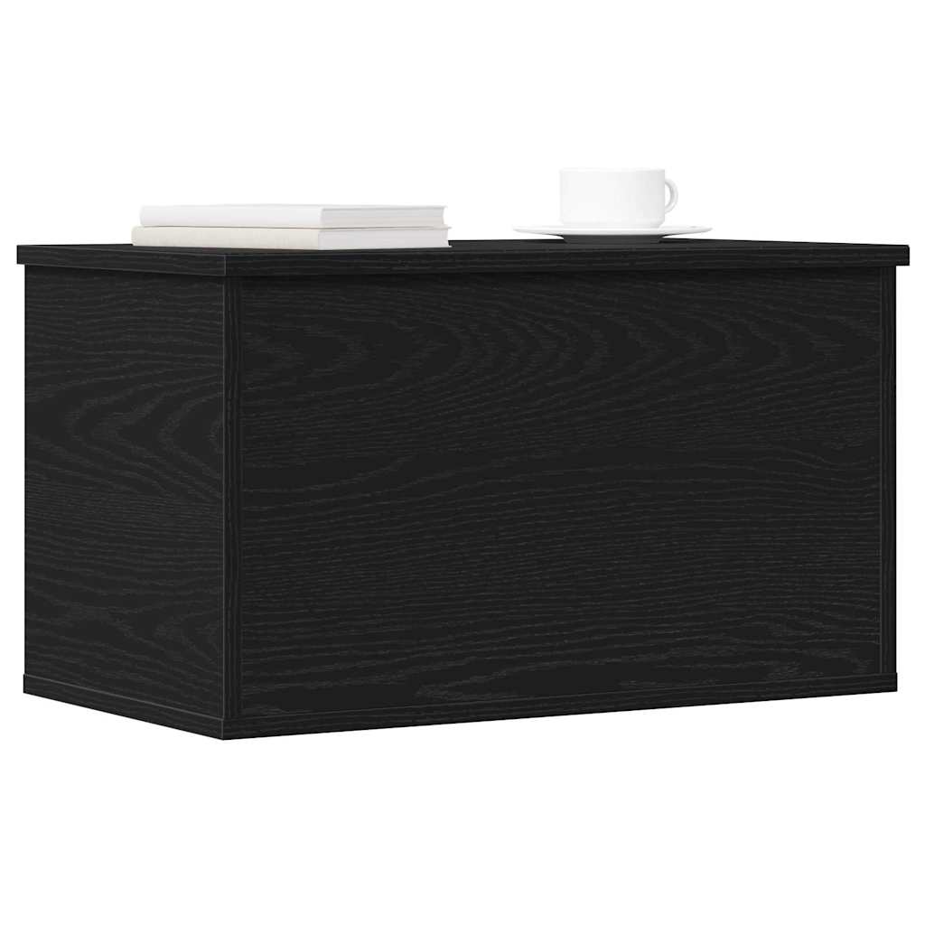 Opslagdoos met opslag Zwart Eiken 60 x 35 x 35 cm Bewerkt hout is nu te koop bij PeponiXL, paradijselijk wonen!