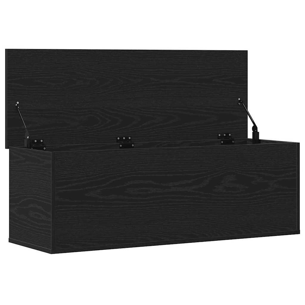 Opslagdoos met opslag Zwart Eiken 102 x 35 x 35 cm Bewerkt hout is nu te koop bij PeponiXL, paradijselijk wonen!