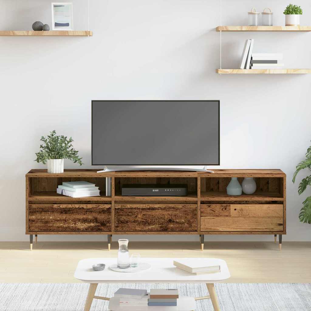 TV-kast Oud Hout 150 x 30 x 45 cm Bewerkt hout is nu te koop bij PeponiXL, paradijselijk wonen!