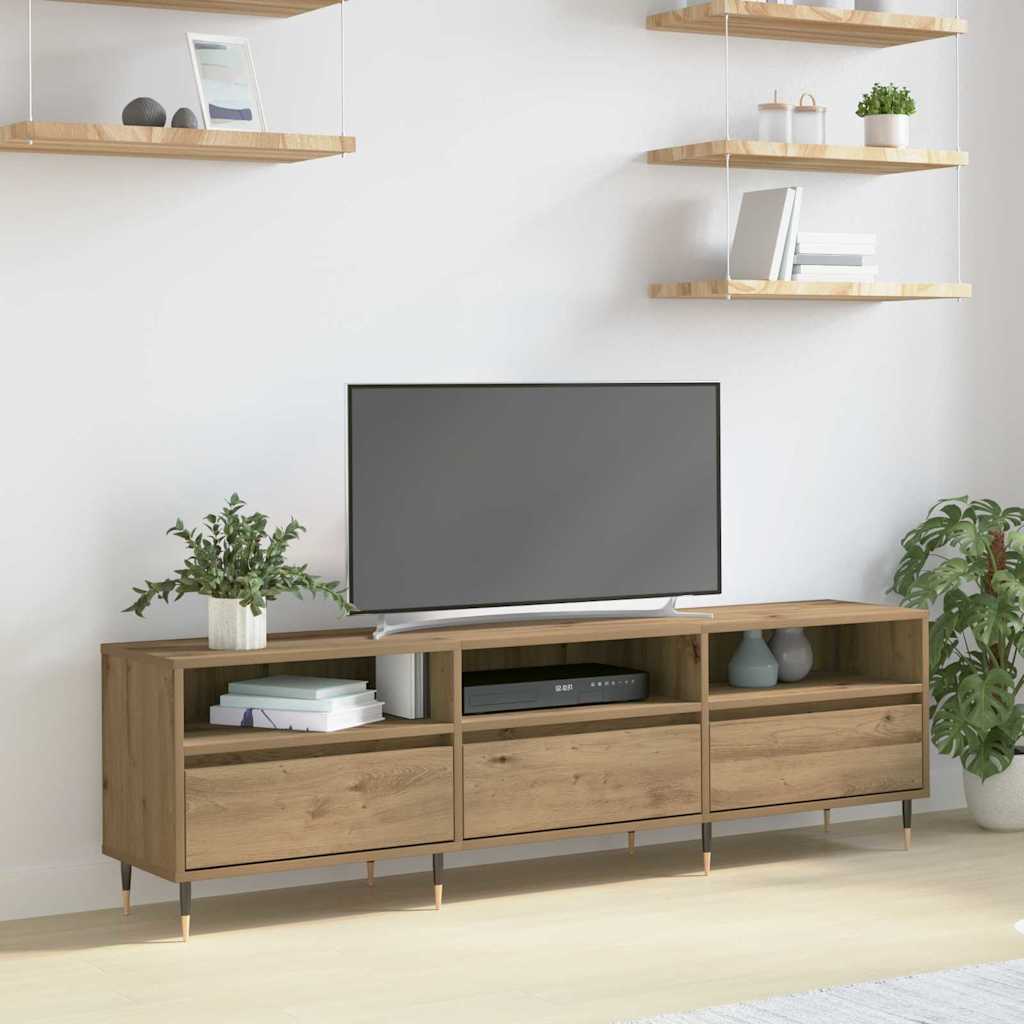 TV-kast Artisan Eiken 150 x 30 x 45 cm Bewerkt hout is nu te koop bij PeponiXL, paradijselijk wonen!