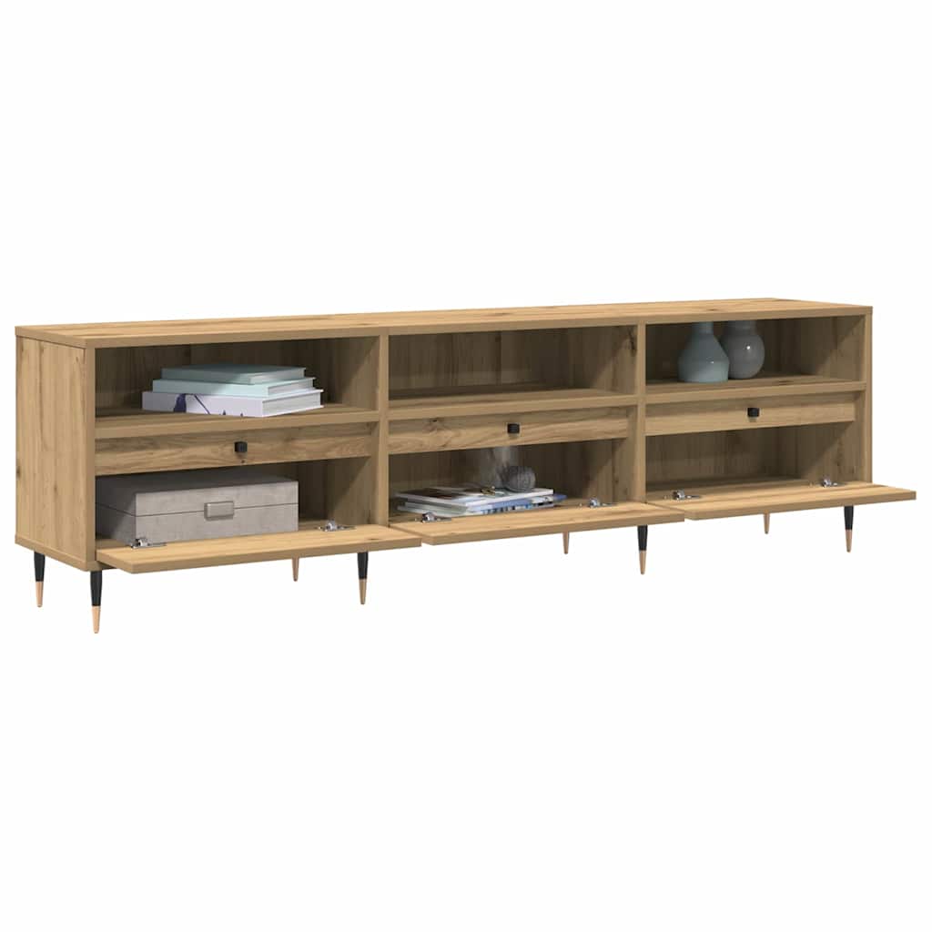 TV-kast Artisan Eiken 150 x 30 x 45 cm Bewerkt hout is nu te koop bij PeponiXL, paradijselijk wonen!