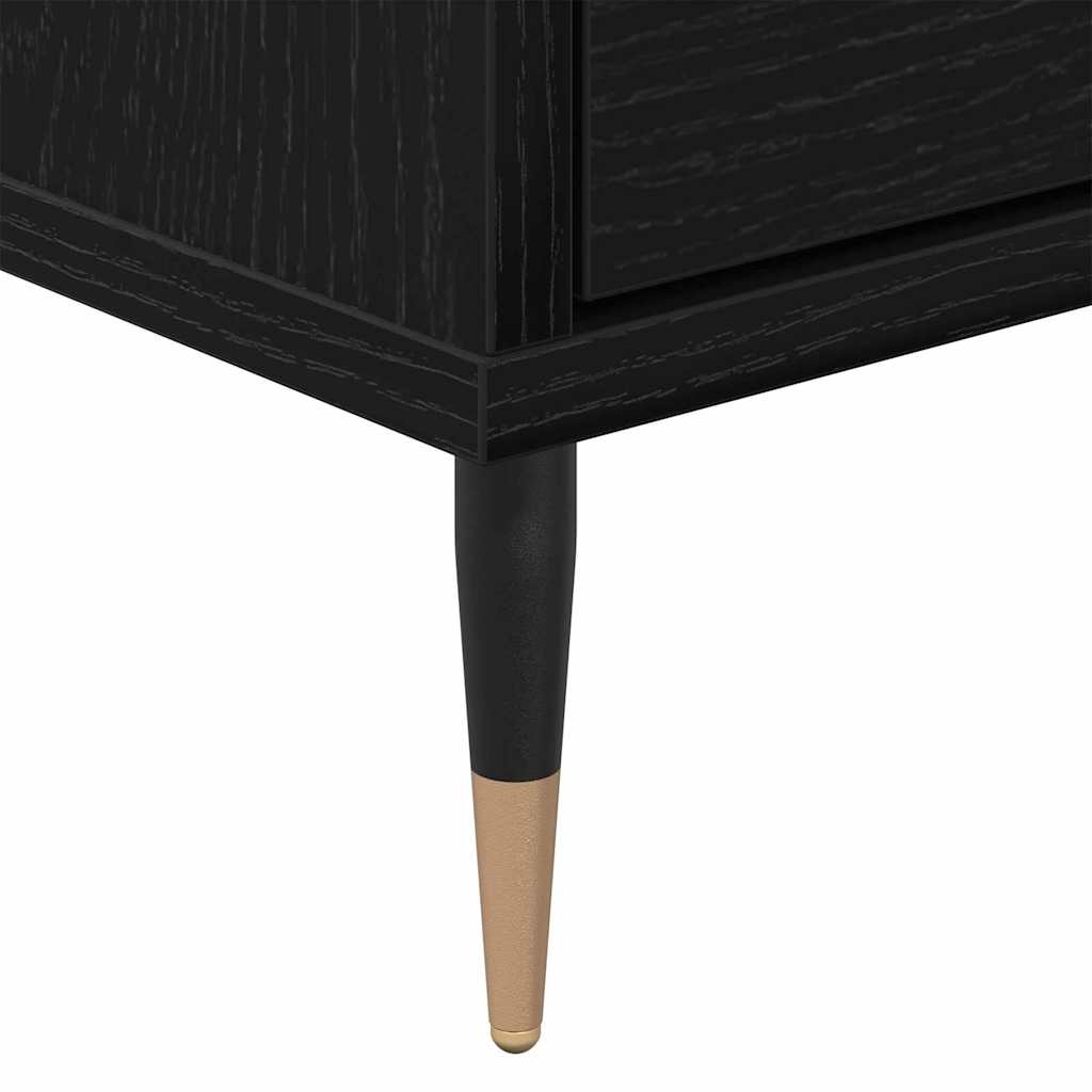 TV-kast Zwart Eiken 150 x 30 x 45 cm Bewerkt hout is nu te koop bij PeponiXL, paradijselijk wonen!