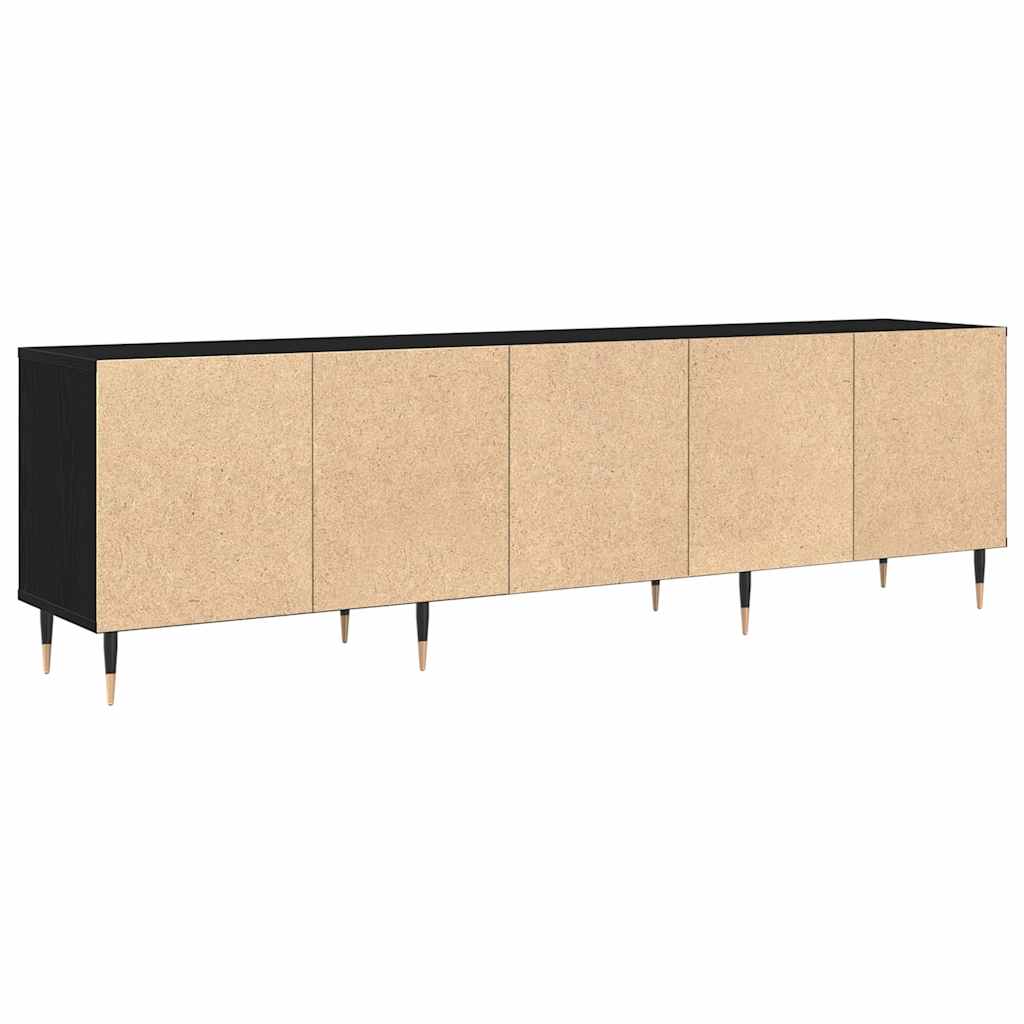 TV-kast Zwart Eiken 150 x 30 x 45 cm Bewerkt hout is nu te koop bij PeponiXL, paradijselijk wonen!