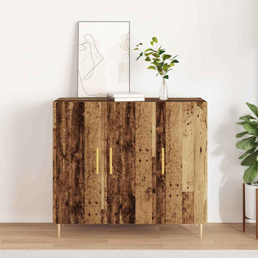 Dressoir Oudhout 90 x 34 x 80 cm Bewerkt hout is nu te koop bij PeponiXL, paradijselijk wonen!