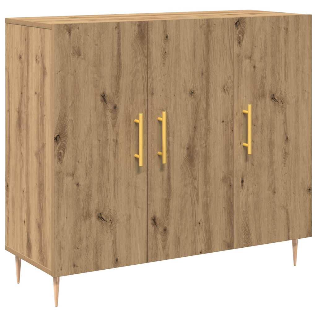 Dressoir Artisan Eiken 90 x 34 x 80 cm Bewerkt hout is nu te koop bij PeponiXL, paradijselijk wonen!
