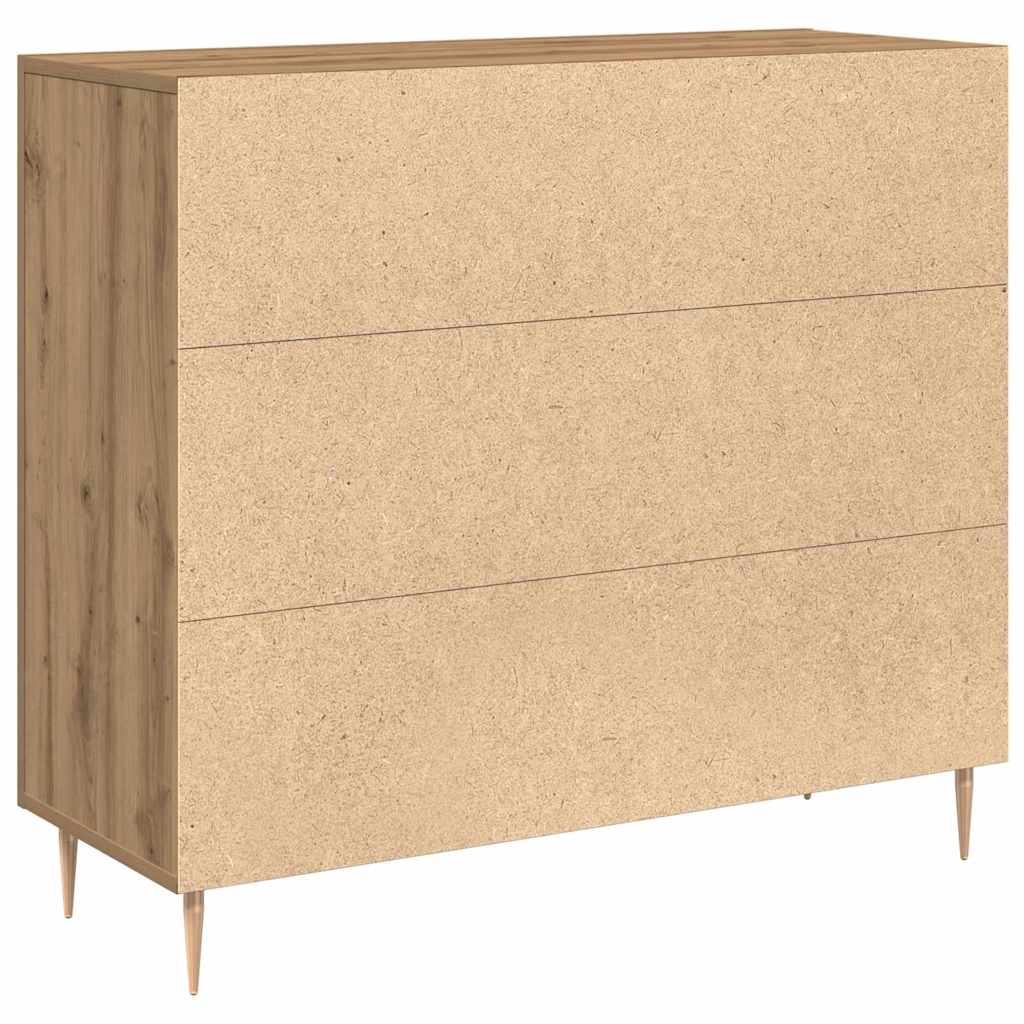 Dressoir Artisan Eiken 90 x 34 x 80 cm Bewerkt hout is nu te koop bij PeponiXL, paradijselijk wonen!