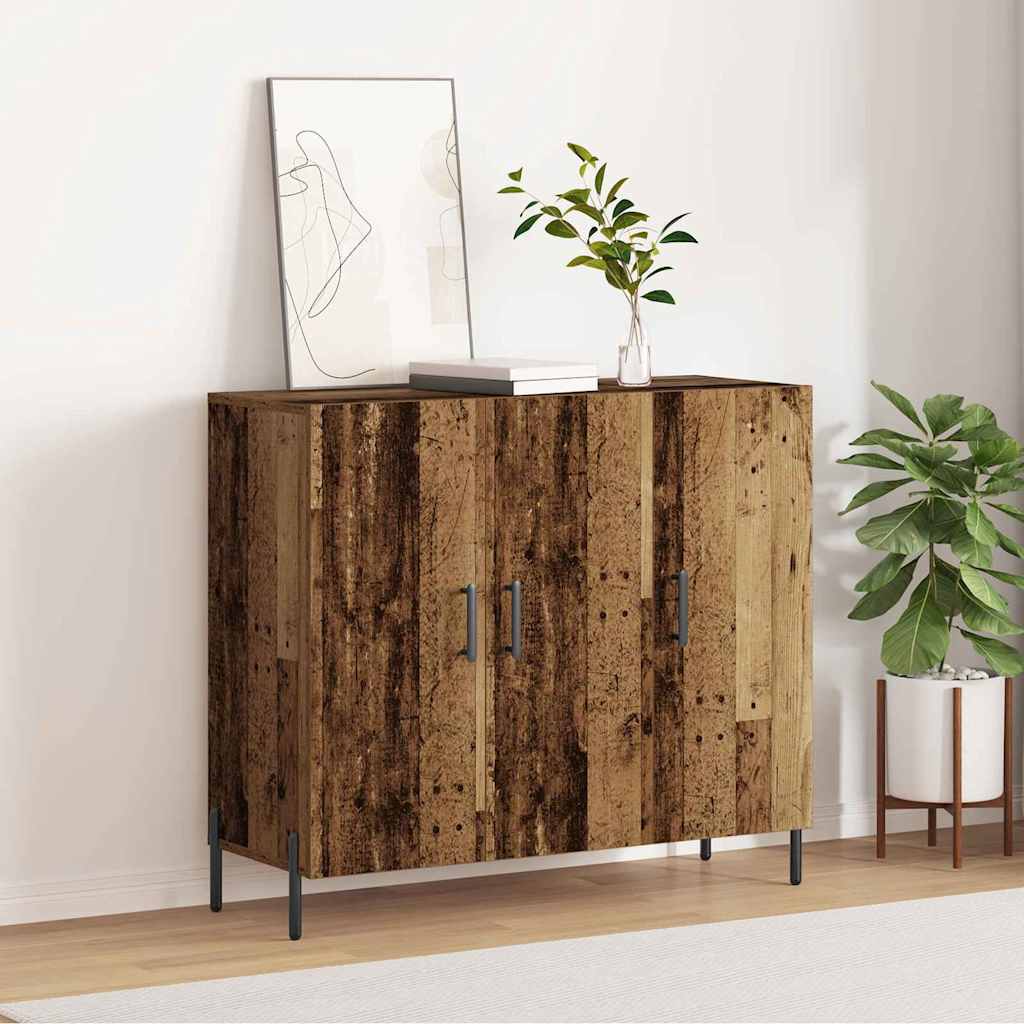 Dressoir Oudhout 90 x 34 x 80 cm Bewerkt hout is nu te koop bij PeponiXL, paradijselijk wonen!