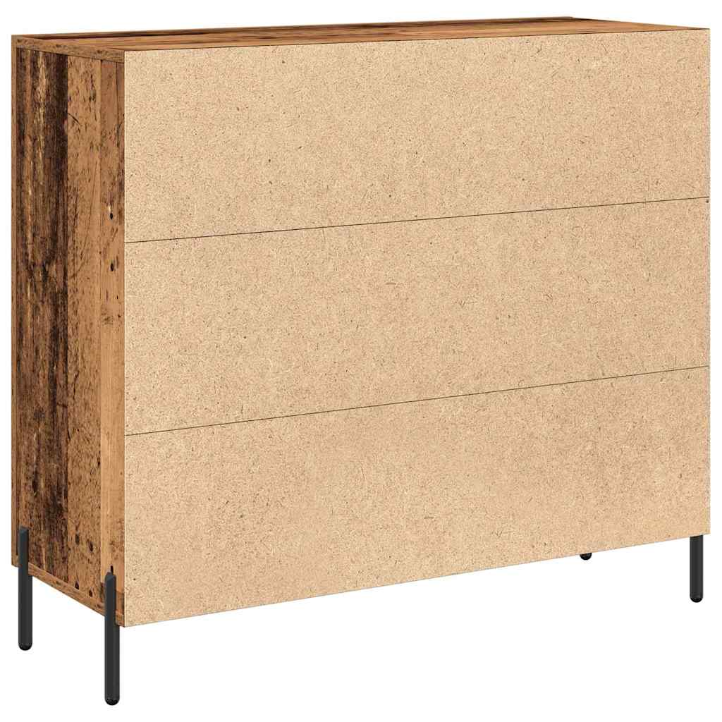 Dressoir Oudhout 90 x 34 x 80 cm Bewerkt hout is nu te koop bij PeponiXL, paradijselijk wonen!
