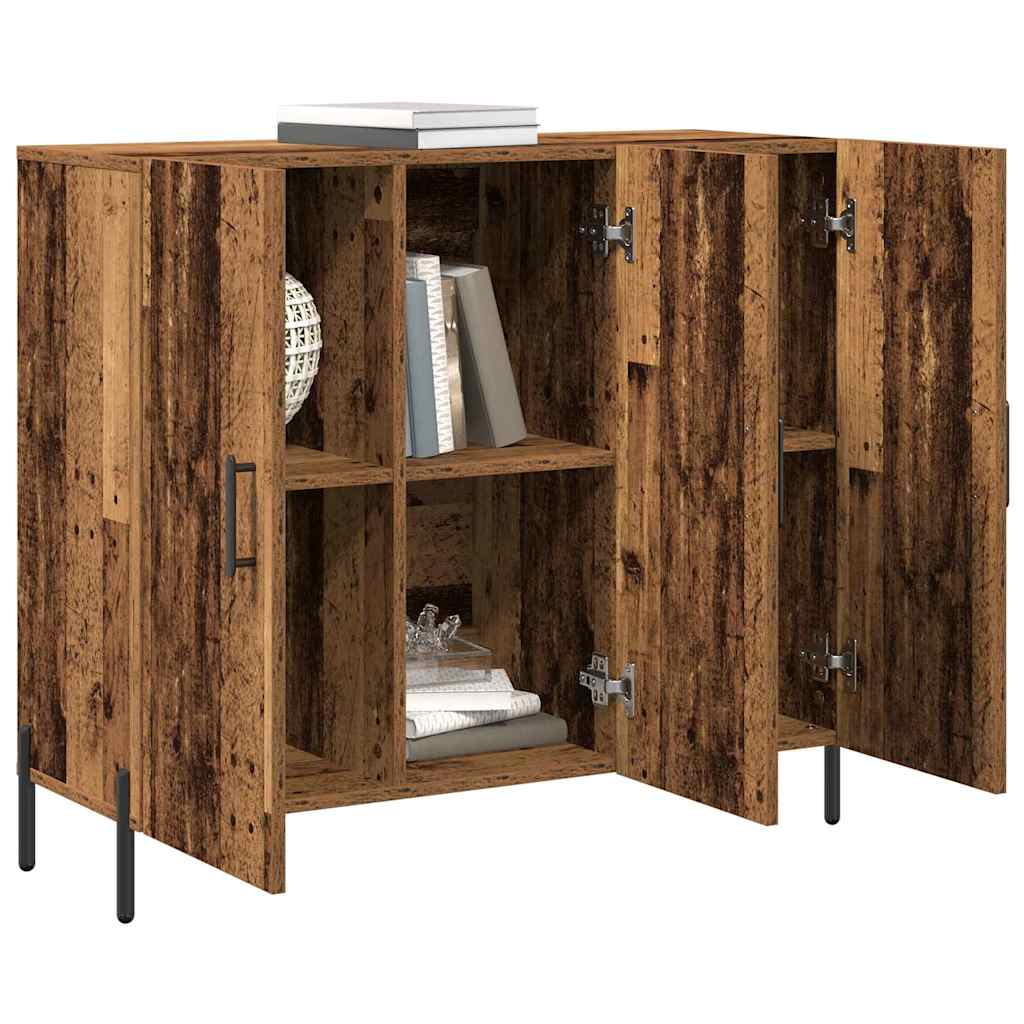 Dressoir Oudhout 90 x 34 x 80 cm Bewerkt hout is nu te koop bij PeponiXL, paradijselijk wonen!