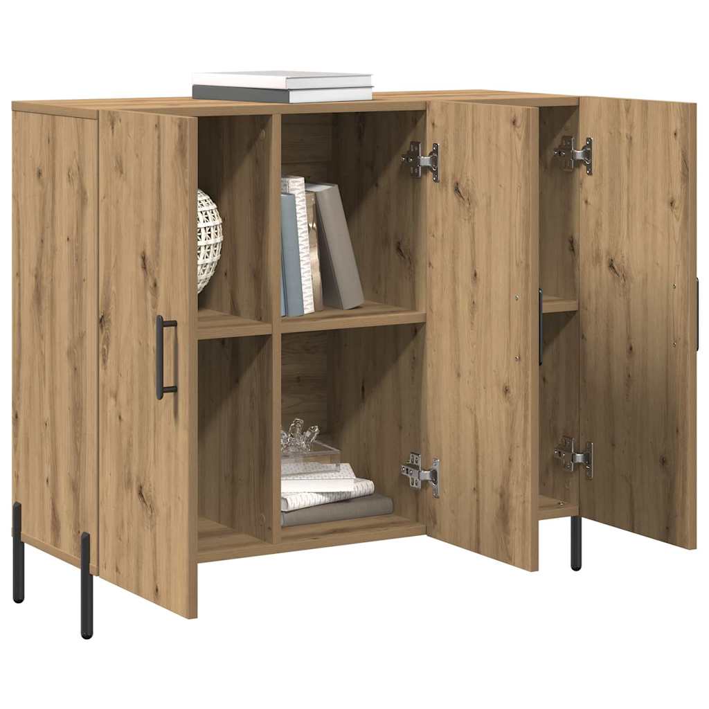 Dressoir Artisan Eiken 90 x 34 x 80 cm Bewerkt hout is nu te koop bij PeponiXL, paradijselijk wonen!