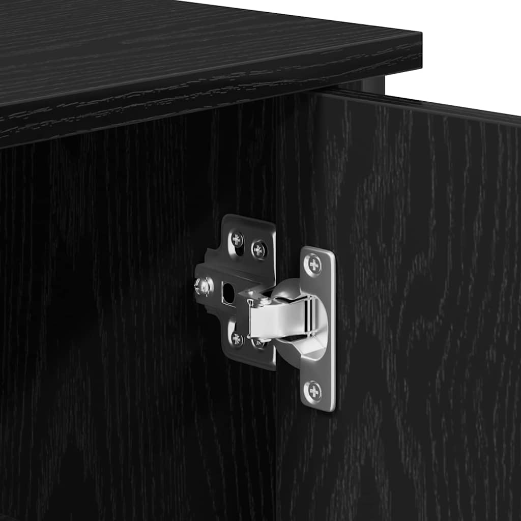 Dressoir Zwart Eiken 70 x 30 x 80 cm is nu te koop bij PeponiXL, paradijselijk wonen!