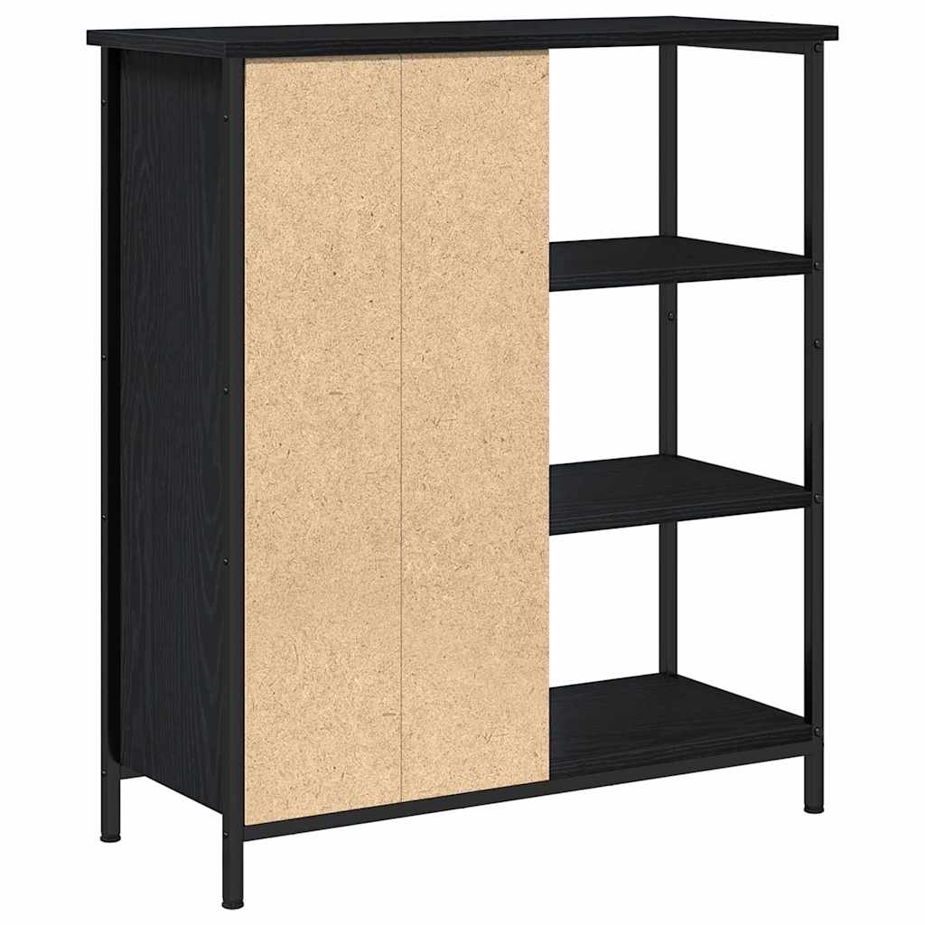 Dressoir Zwart Eiken 70 x 30 x 80 cm is nu te koop bij PeponiXL, paradijselijk wonen!