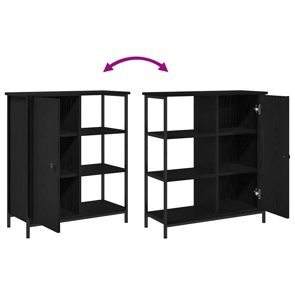 Dressoir Zwart Eiken 70 x 30 x 80 cm is nu te koop bij PeponiXL, paradijselijk wonen!